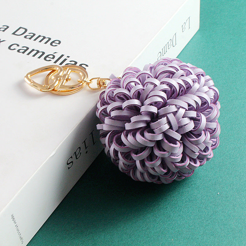 Wholesale Genuine Leather Tassel Personalized Keychain