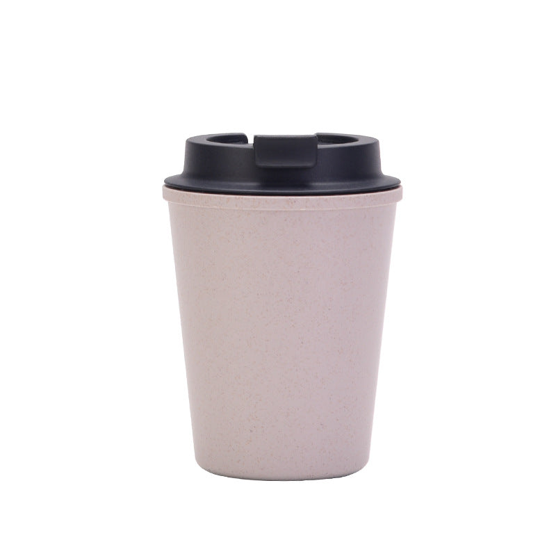 Wholesale Double Layer Water Cup Portable Mini Wheat Straw Coffee Cup