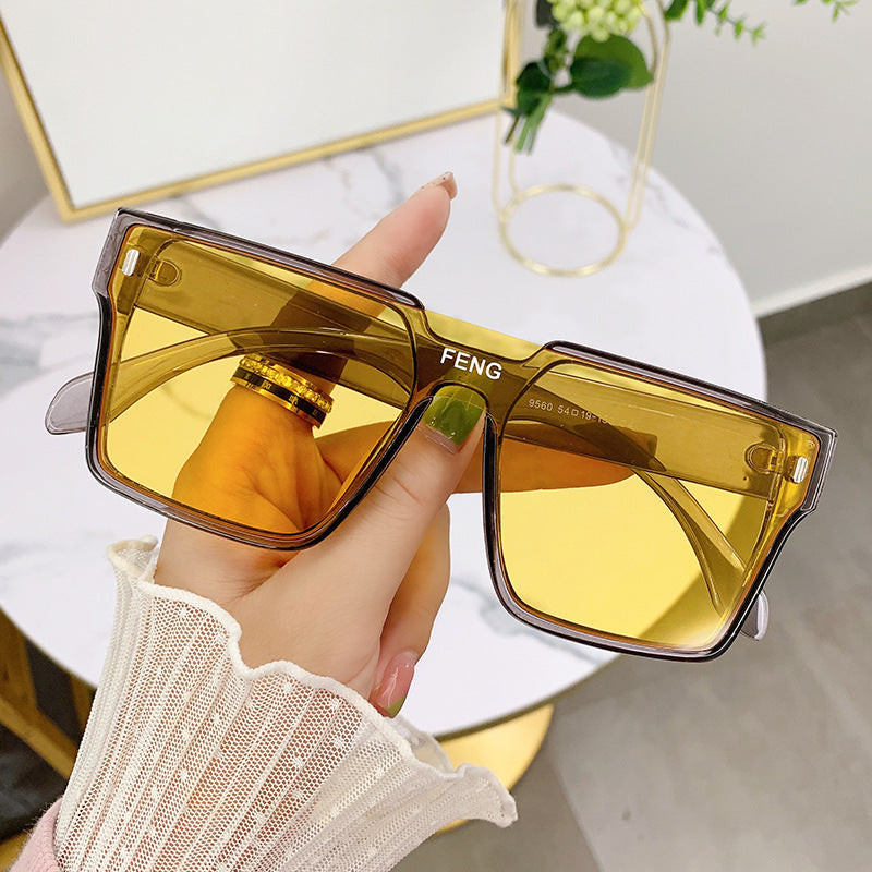 Wholesale Square Sunglasses Hip Hop One-Piece Outdoor Sun Protection Sunglasses
