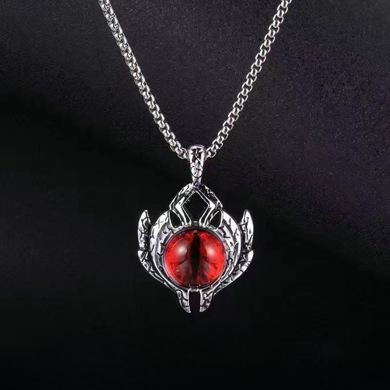 Wholesale Evil Eye Necklace Men's Titanium Steel Luminous Jewelry