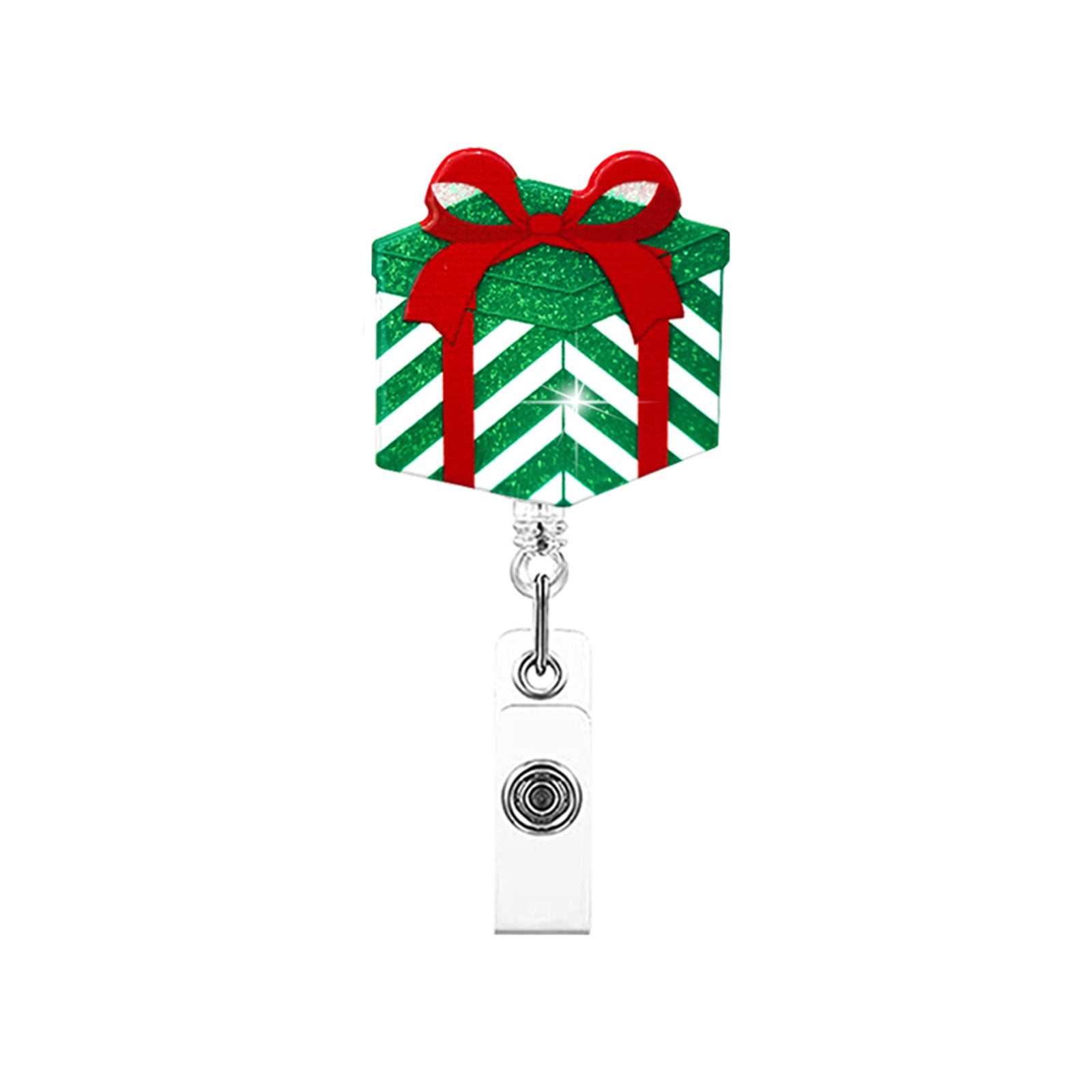 Wholesale Christmas Santa Claus Sparkling Pink Snowman Elk Flower Ring Acrylic Emblem Scroll Retractable Keychain