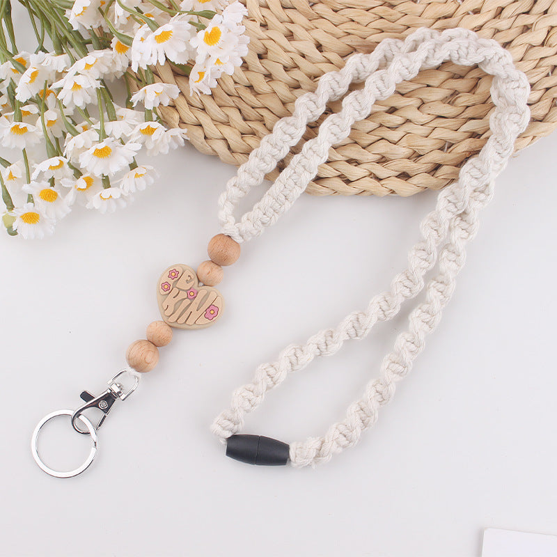 Wholesale Handmade woven necklace keychain