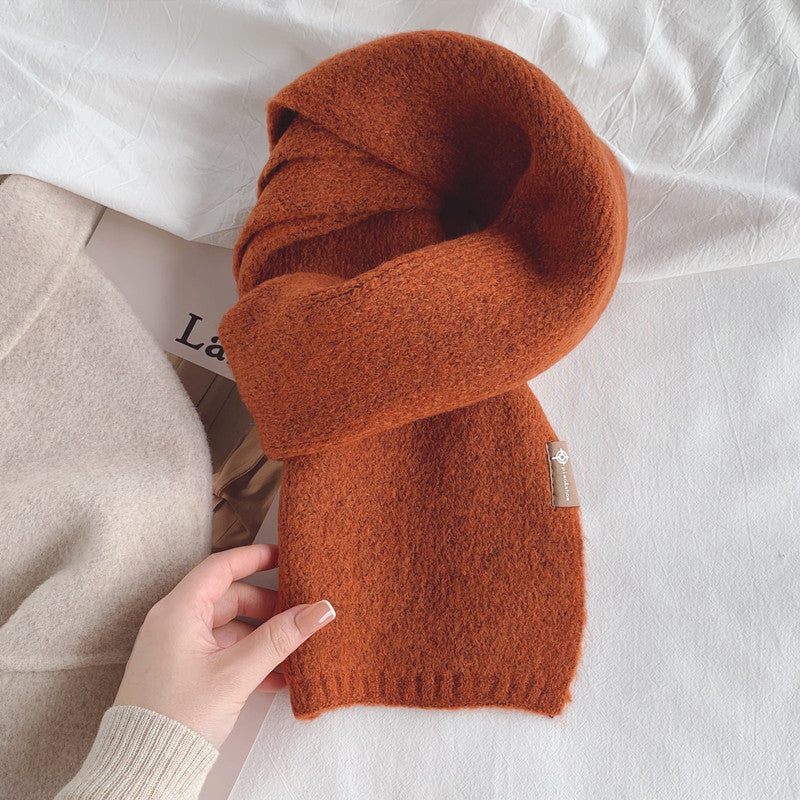 Wholesale Wool Blended Knitted Solid Colored Wool Scarves