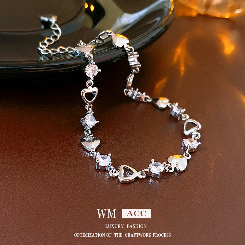 Wholesale Light Luxury Niche Exquisite High-end Pull-out Adjustable Zircon Bracelet