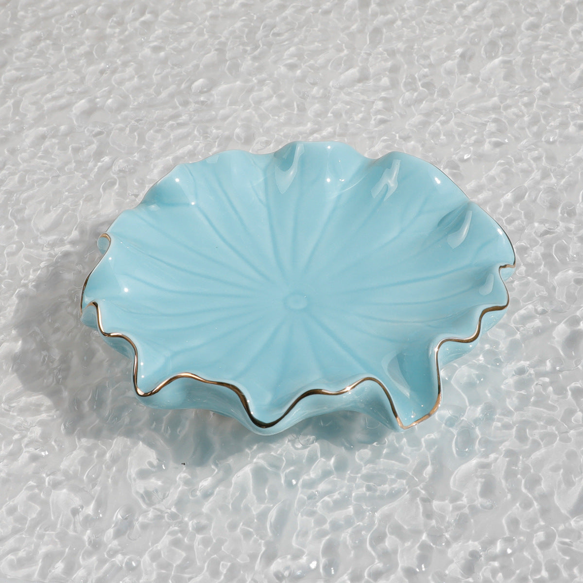 Wholesale Creative Lotus Leaf Soap Ceramic Storage Box