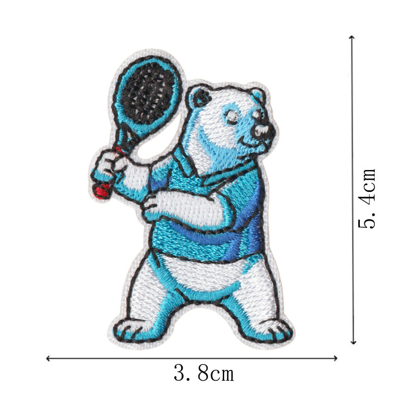 Wholesale Stylish Cute Animal Polyester Iron On Patches 9 Piece Set For Towels Clothing DIY Craft Boutique