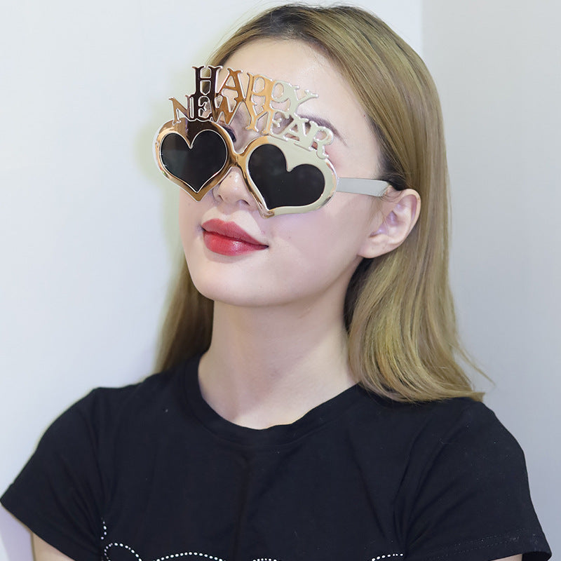 Wholesale Creative New Year Happy Party ABS Sunglasses