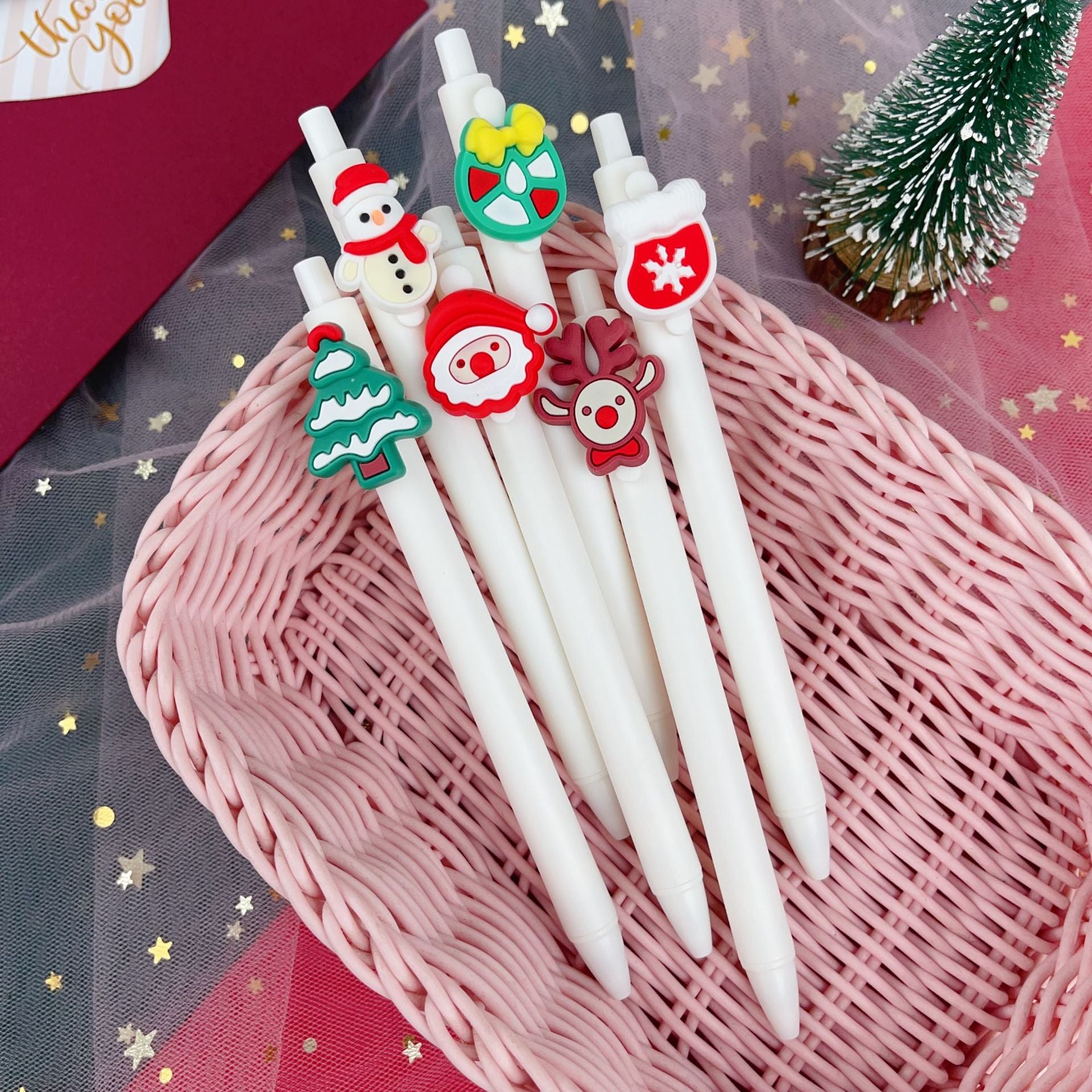 Wholesale Christmas Click Plastic Gel Pens
