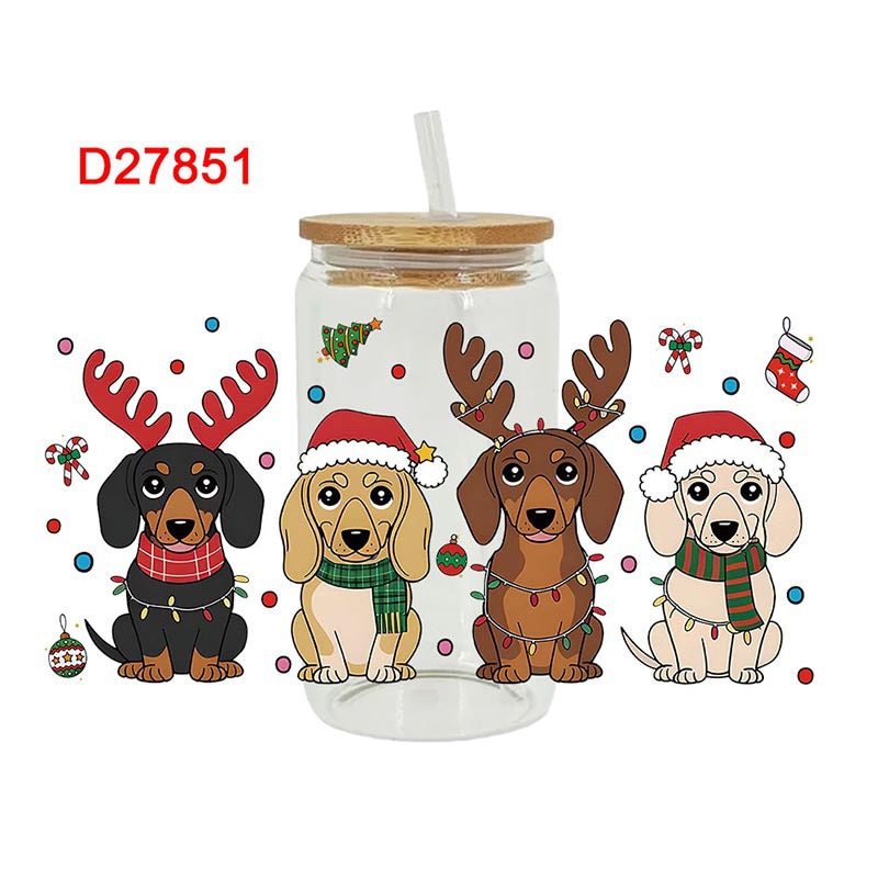 Wholesale Uv Transfer Sticker Tree Glass Cup Crystal Sticker 16oz Cup UV DTF Wraps