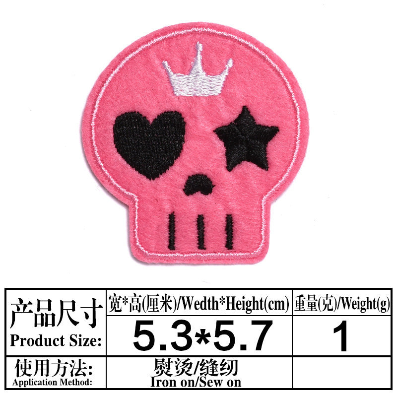 Wholesale Embroidered Skull Letter Patch