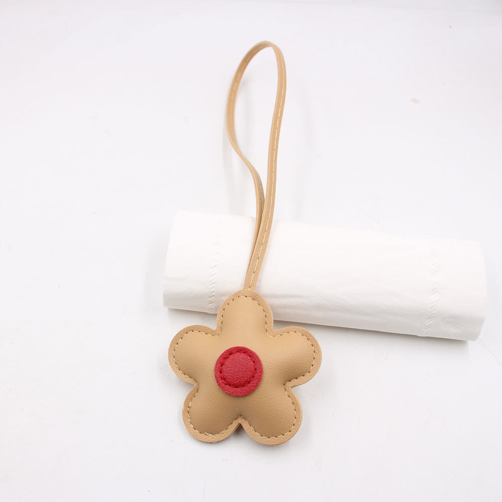 Wholesale Trendy Cherry Blossom Flower Faux Leather Bag Charm Pendant Fashion Accessory For Party Gift Boutique Resale