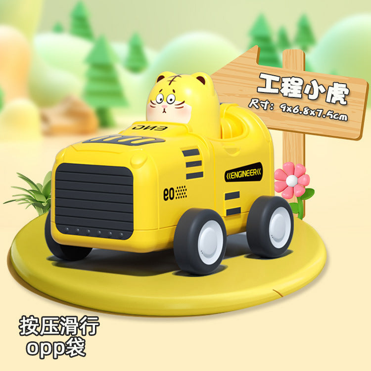 Wholesale Push Pull Back Car Inertia Car Creative Cartoon Toy Car Car Kindergarten Baby Toy