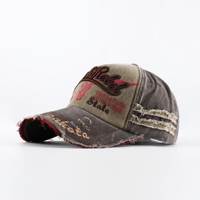 Wholesale Retro Korean Washed Denim, Vintage Spring and Autumn Casual Baseball Cap