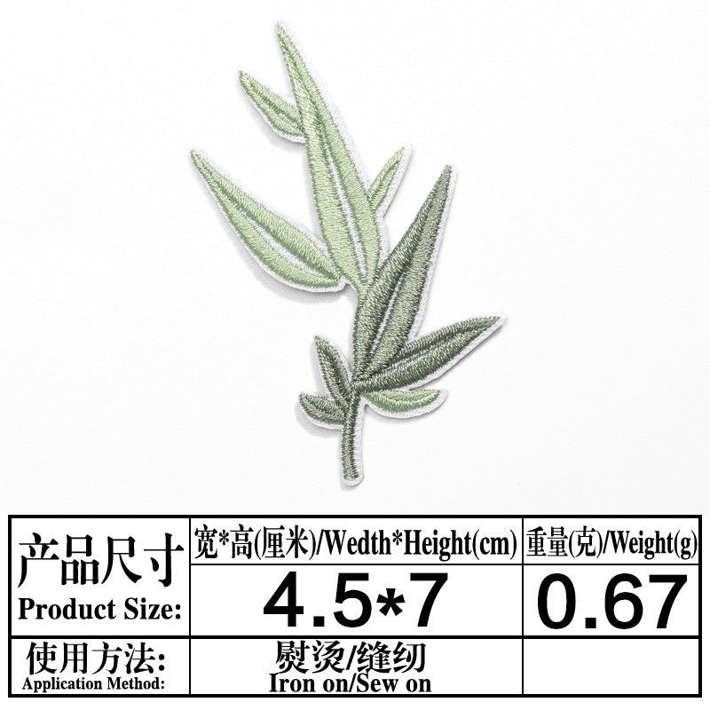 Wholesale Twill Embroidered Patches Rabbit Flower Moon Design DIY Craft Supply For Clothing Bags Towel Decoration