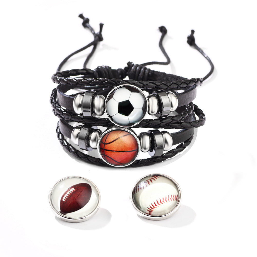 Wholesale Luminous Leather Alloy Bracelet