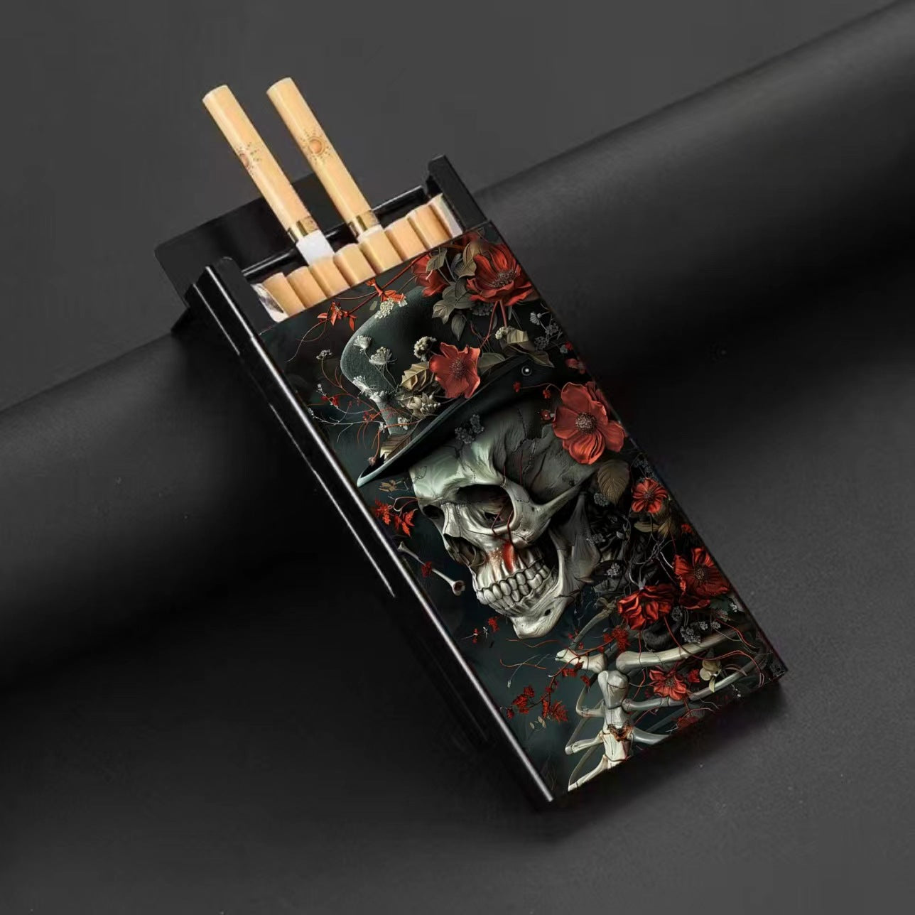 Wholesale Metal Fine Tube Anti Drop and Moisture-proof Painted Creative Cigarette Box