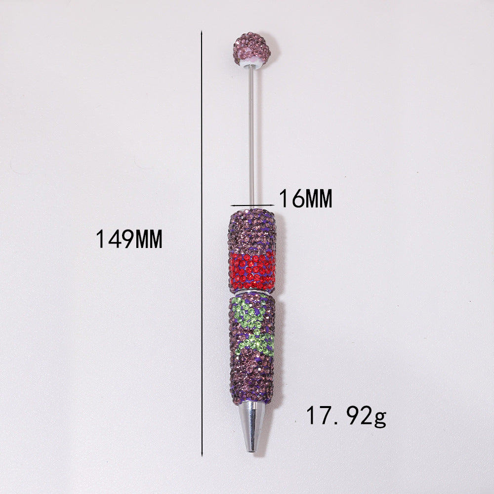 Wholesale 5pcs Tulip Full Diamond Heavy Soft y Ballpoint Fancy Beadable Pens