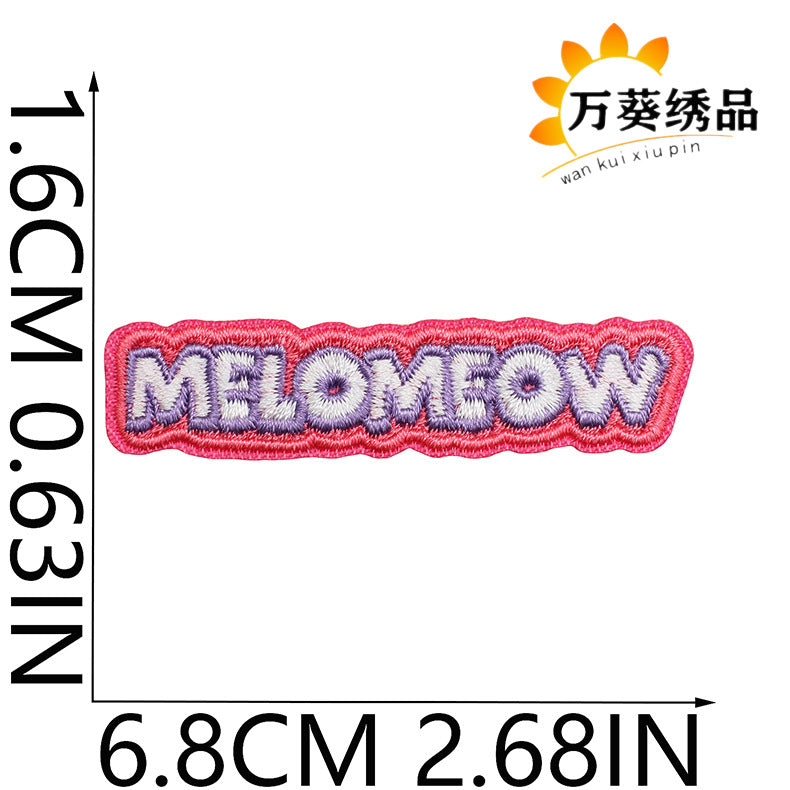 Wholesale Cute Heart Fruit Embroidered Patches Small Polyester Thread Sew On Clothing Appliques DIY Bag Charm Gift Accessory