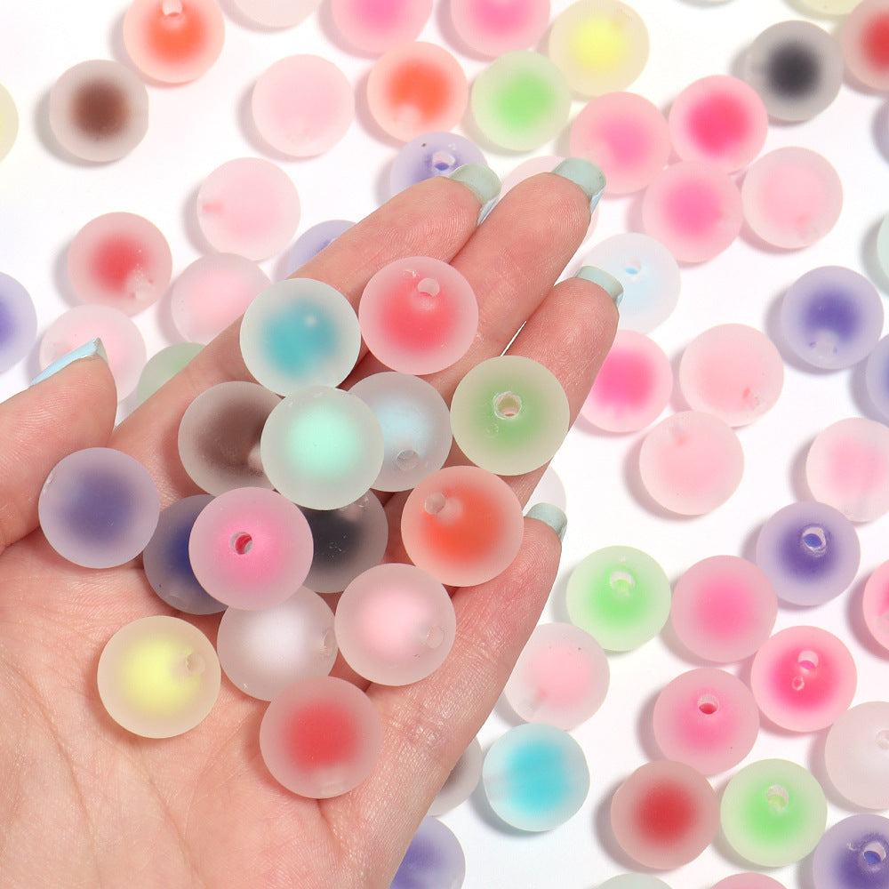 Wholesale 200pcs 16mm colored frosted acrylic beads