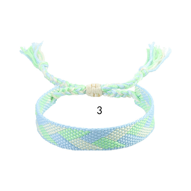 Wholesale Bohemian Ethnic Style Cotton and Linen Braided Bracelets