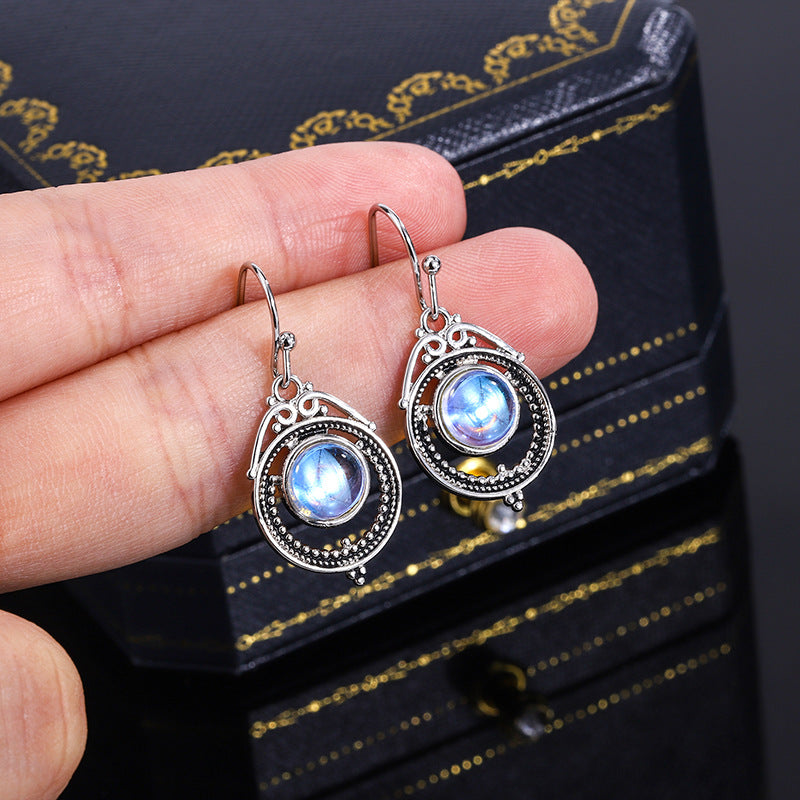 Wholesale Moonlight Stone Copper Earrings