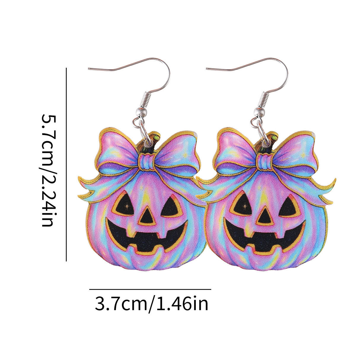 Wholesale  Acrylic Gothic Pumpkin Pendant Earrings