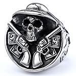 Wholesale  Simple Retro Punk Goethe Ring Titanium Steel Rust-free Fashion Jewelry Ring Pendant