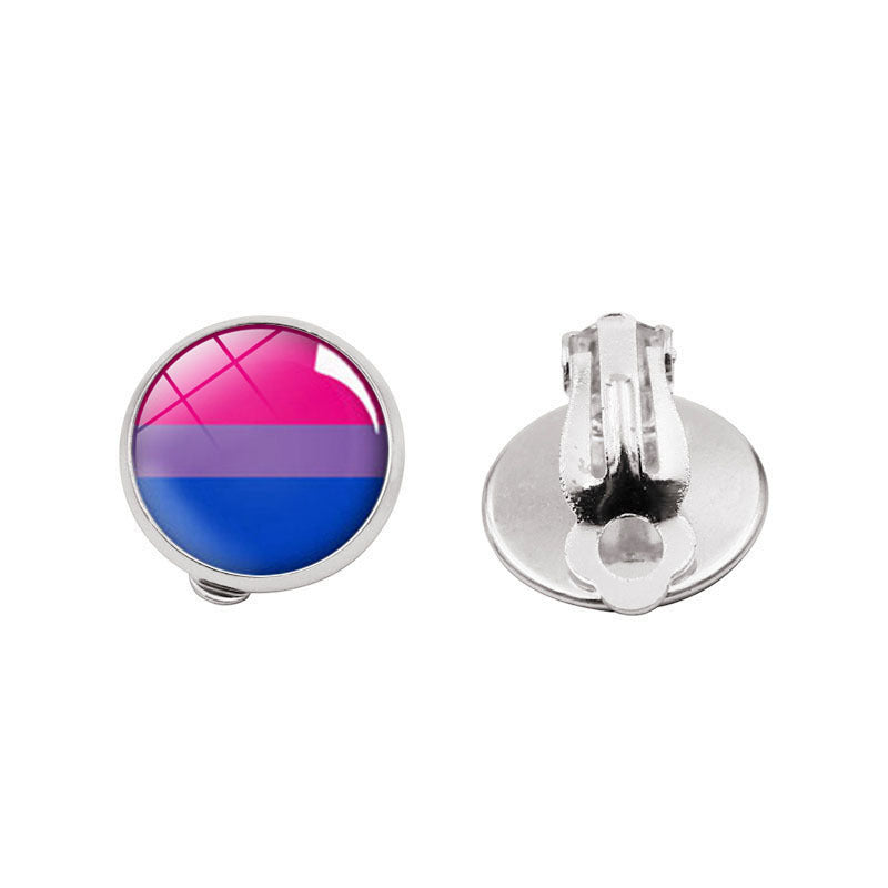 Wholesale Time Stone Unpierced Alloy Earrings