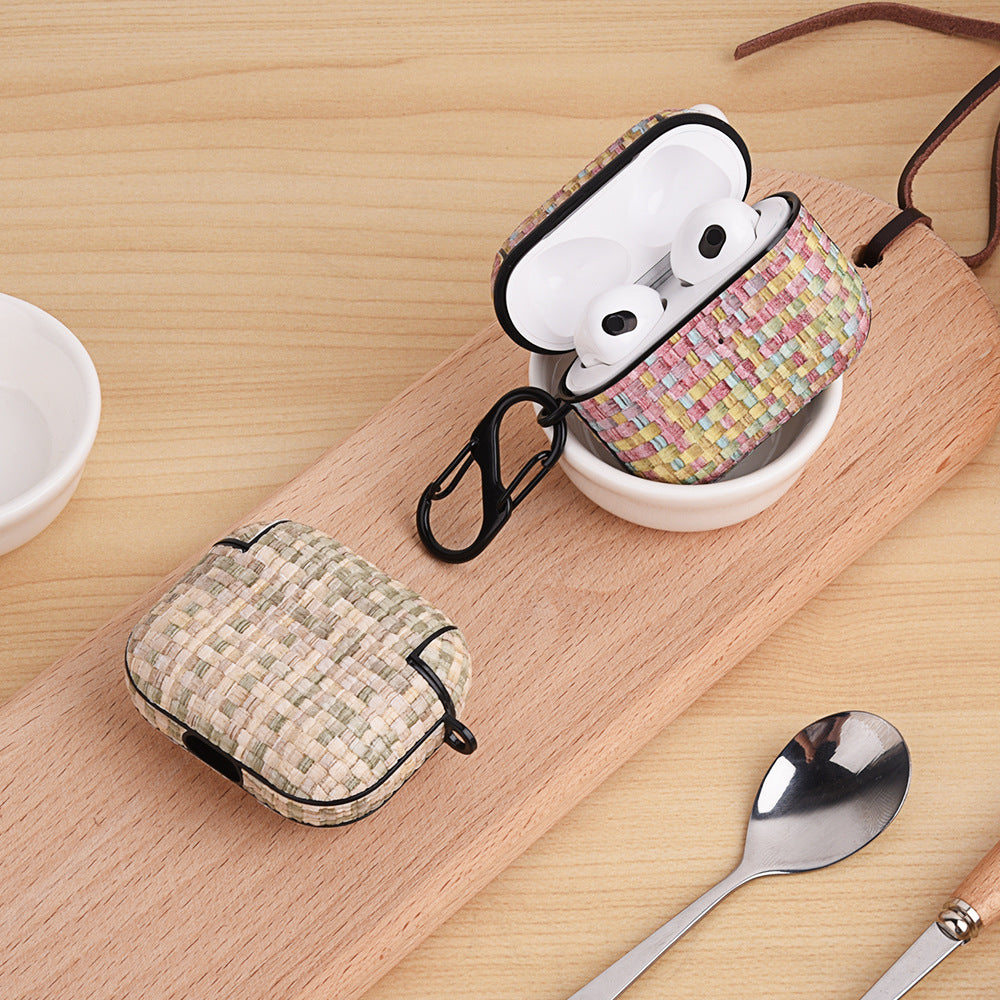 Wholesale PC Woven Texture Veneer Protective Case