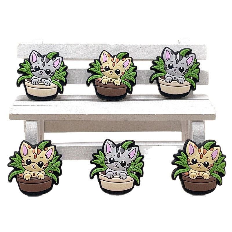 Wholesale  20pcs/pack Cat Silicone Loose Beads DIY Beads