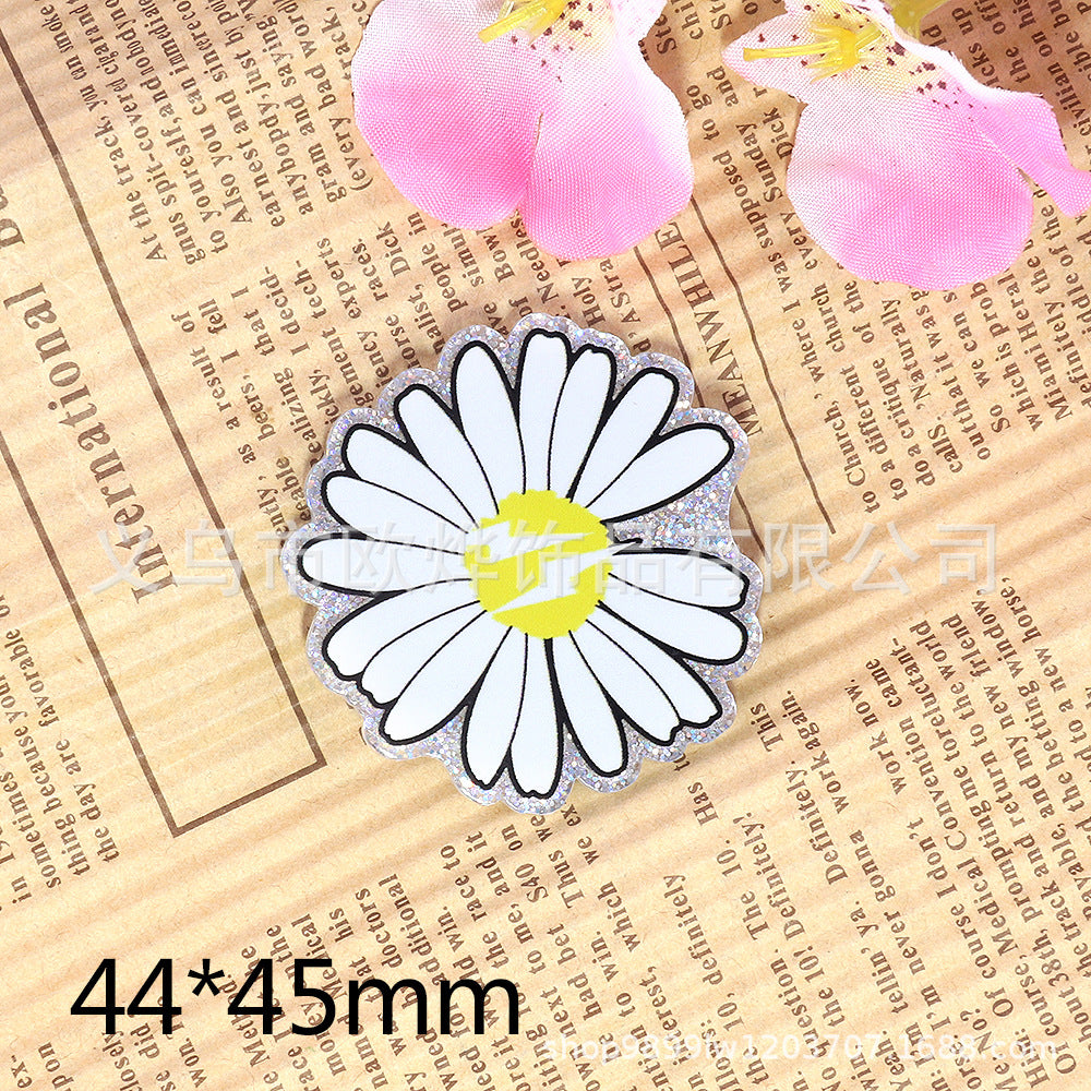 Wholesale  10pcs/pack Cartoon Letter Rainbow Heart Bag Acrylic Flatback