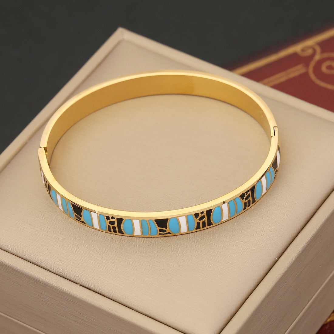Wholesale Retro Oil Dripping Bracelets,  Eye Bracelets,  Stainless Steel Bracelets
