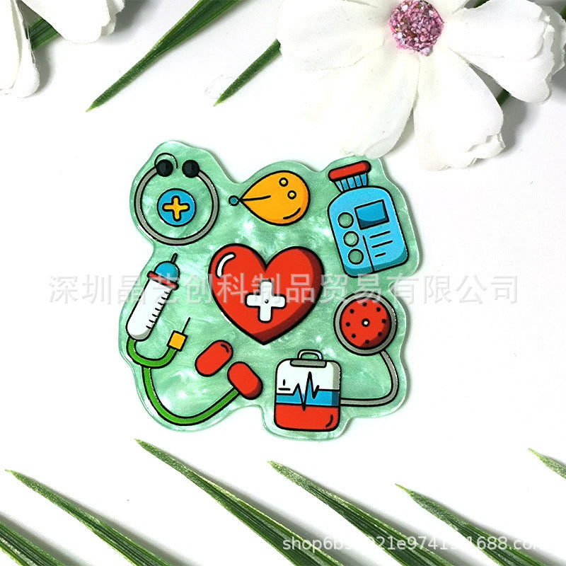 Wholesale 10pcs Nurses'  Day Acrylic Flatback