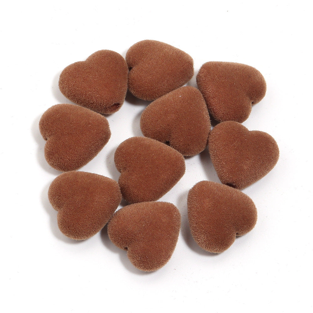 Wholesale 10pcs Acrylic  Series Peach Heart Large Hole Beads