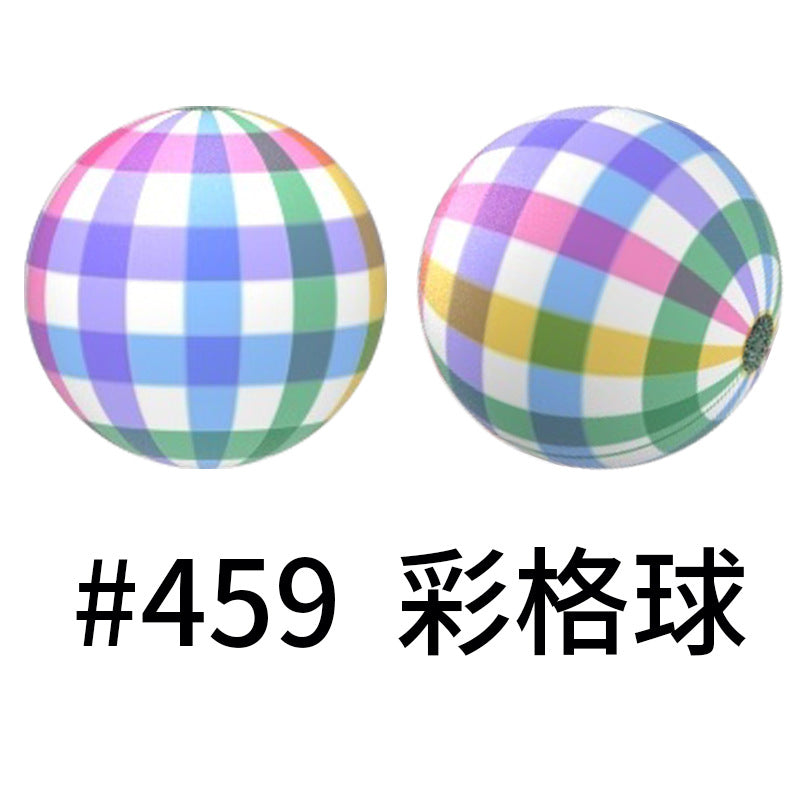 Wholesale 50pcs 16mm Colorful Silicone Water Transfer Beads Print Silicone Beads