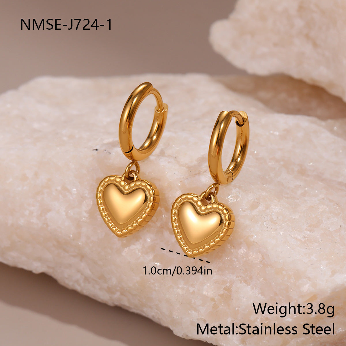 Wholesale Love studded stainless steel earrings