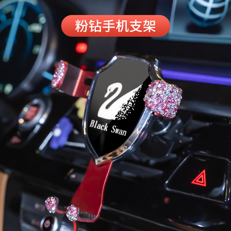 Wholesale Car Dual-use Suction Cup Fixed Diamond Bracket Plastic Mobile Phone Holder