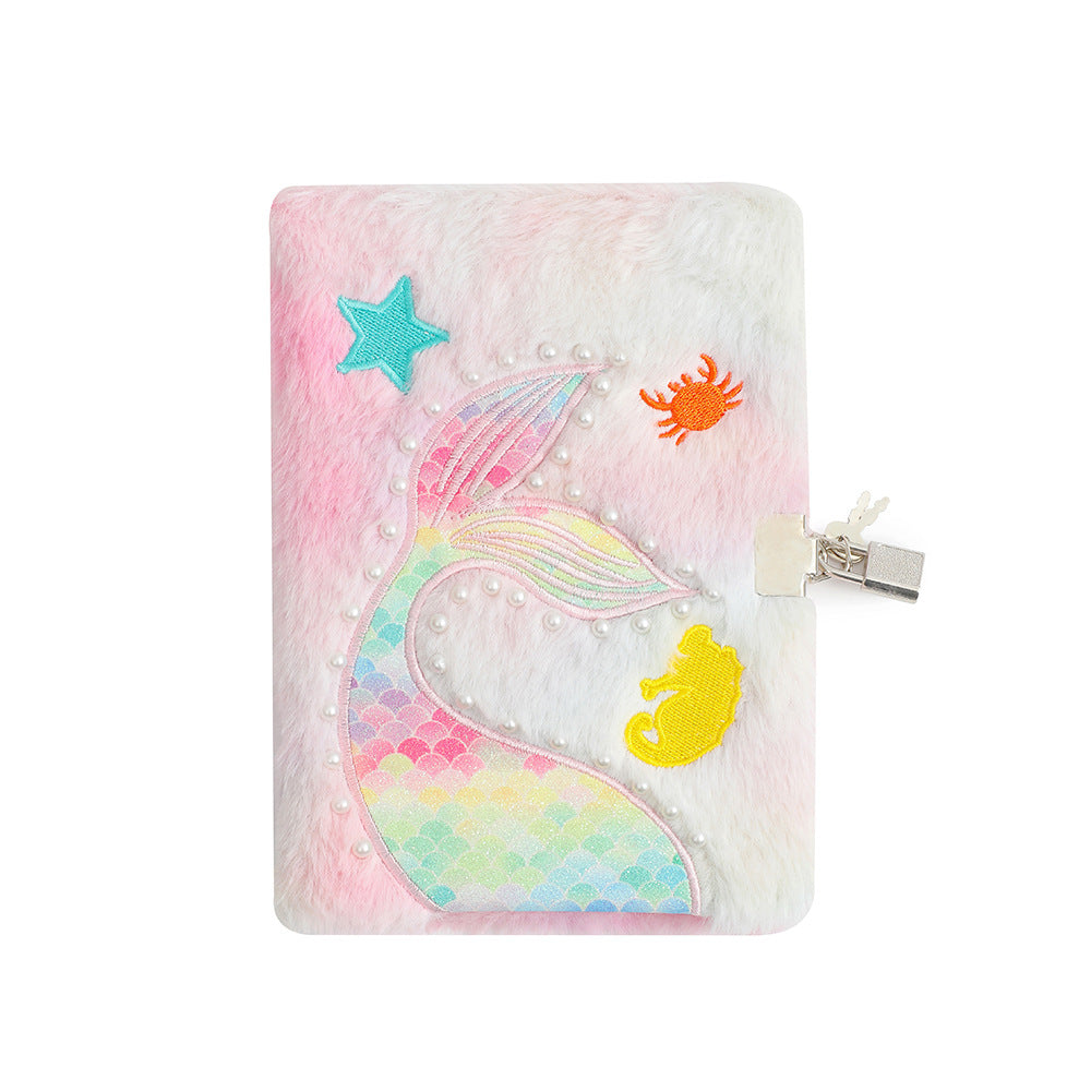Wholesale Paper Mermaid Tail Plush Notebook