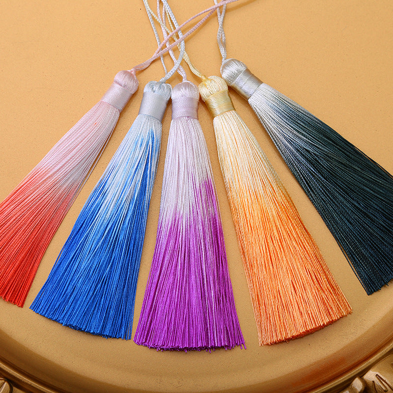Wholesale 10pcs 10CM Gradient Tassel Ear Pendant Accessories