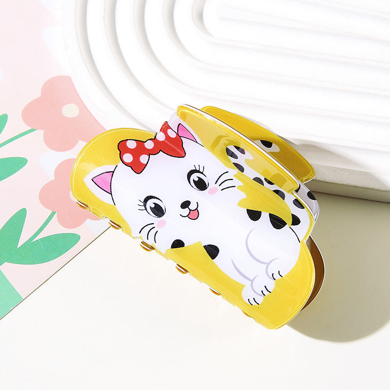 Wholesale New French Rhinestone Cat Hair Claw Clip Acrylic Hollow Women S Hair Accessory Cute Everyday Styling For Boutique Resale