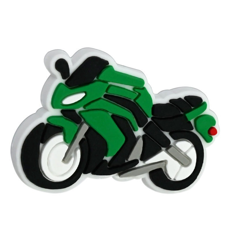 Wholesale Random 100pcs Motorcycle Beads PVC Soft Rubber Beads Focal Beads