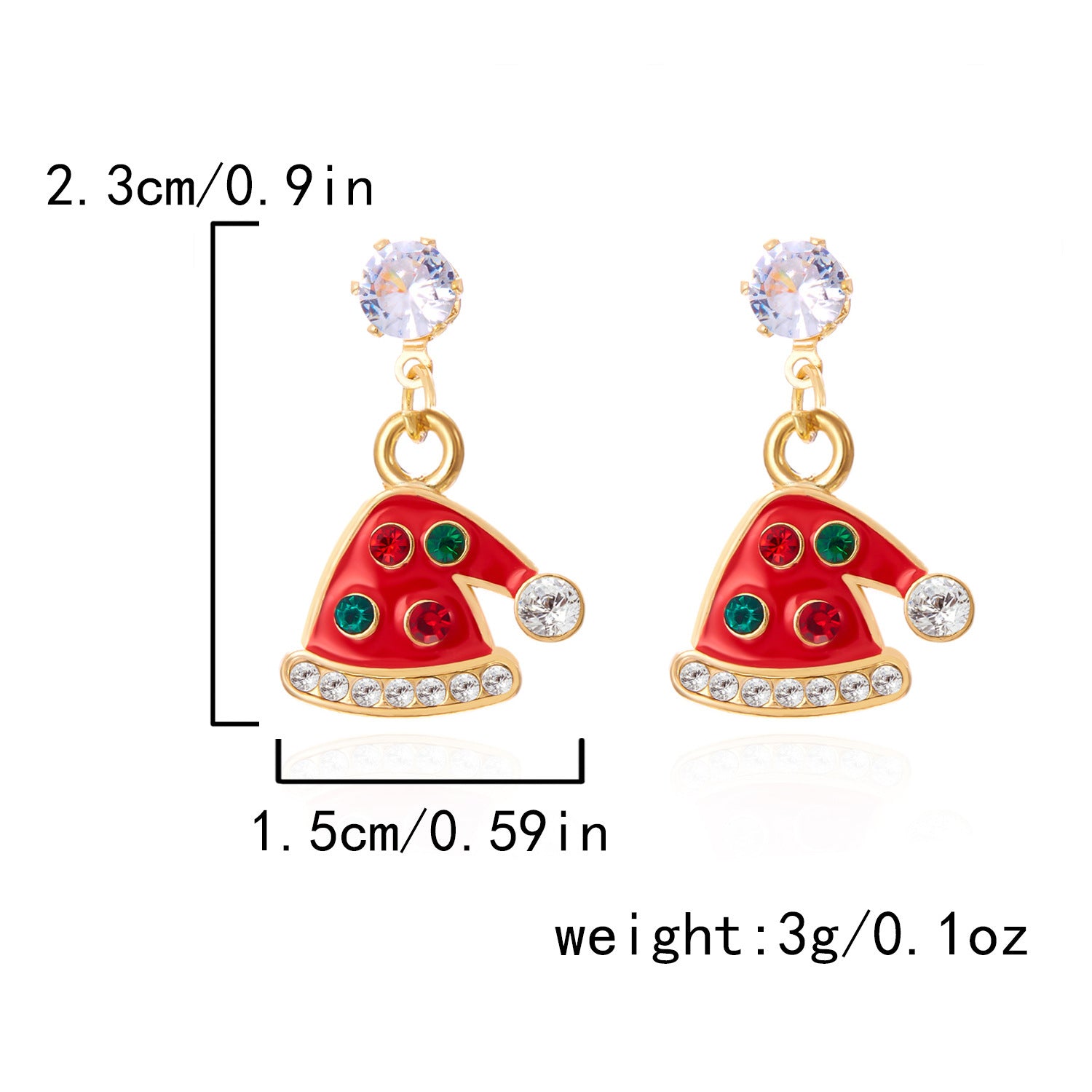 Wholesale Christmas earrings bow wreath Christmas tree earrings