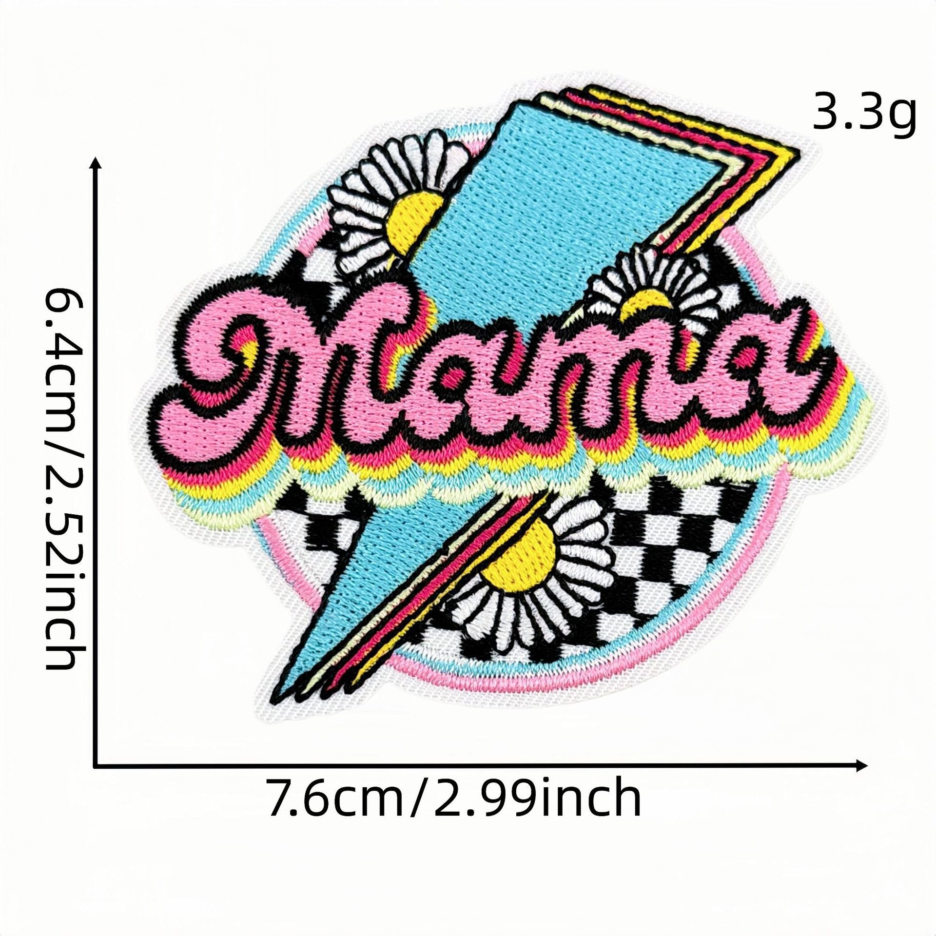 Wholesale 12 Pc Trendy Plaid Leopard Lightning Embroidered Iron On Patches For Hats DIY Decorative Accessory