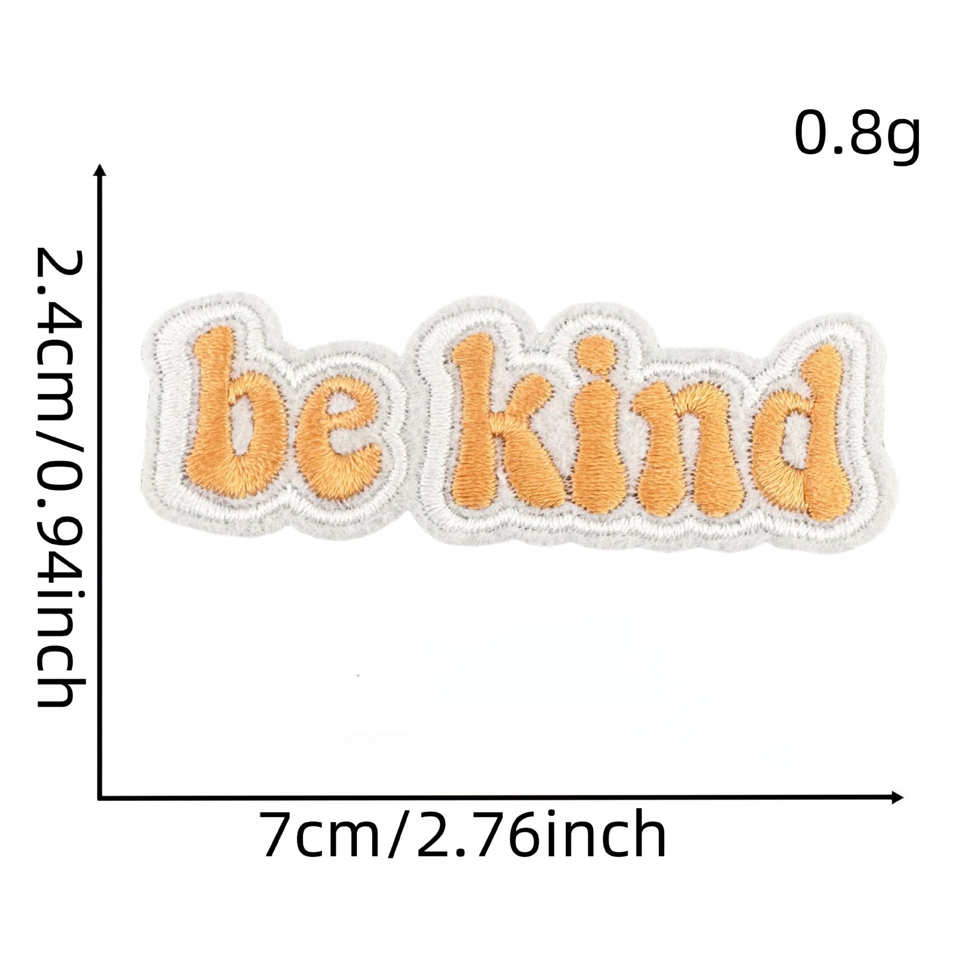 Wholesale Colorful and kind English word embroidery DIY patches