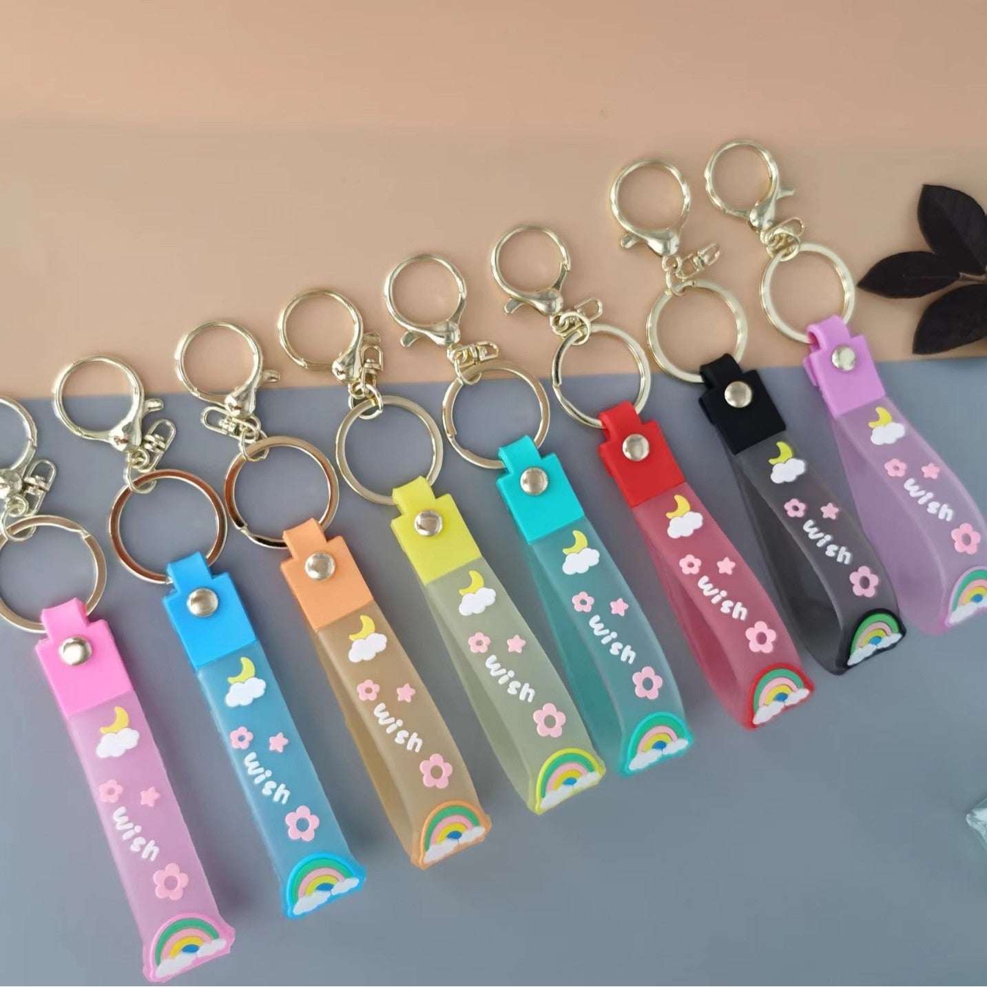 Soft Silicone Gradient Color Rectangular Silicone Pencil Case