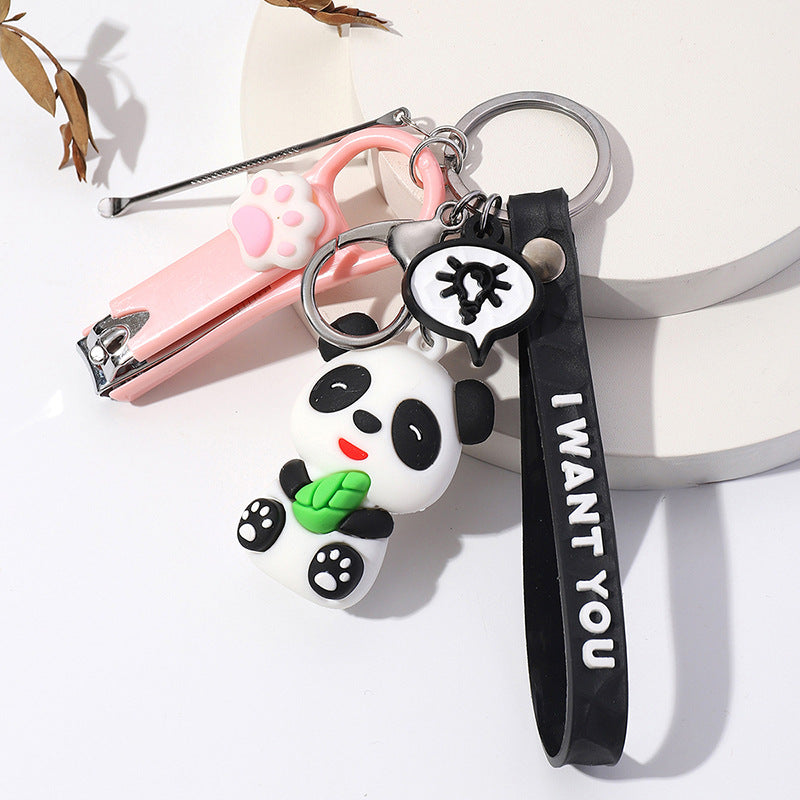 Wholesale PVC Panda Doll Keychain