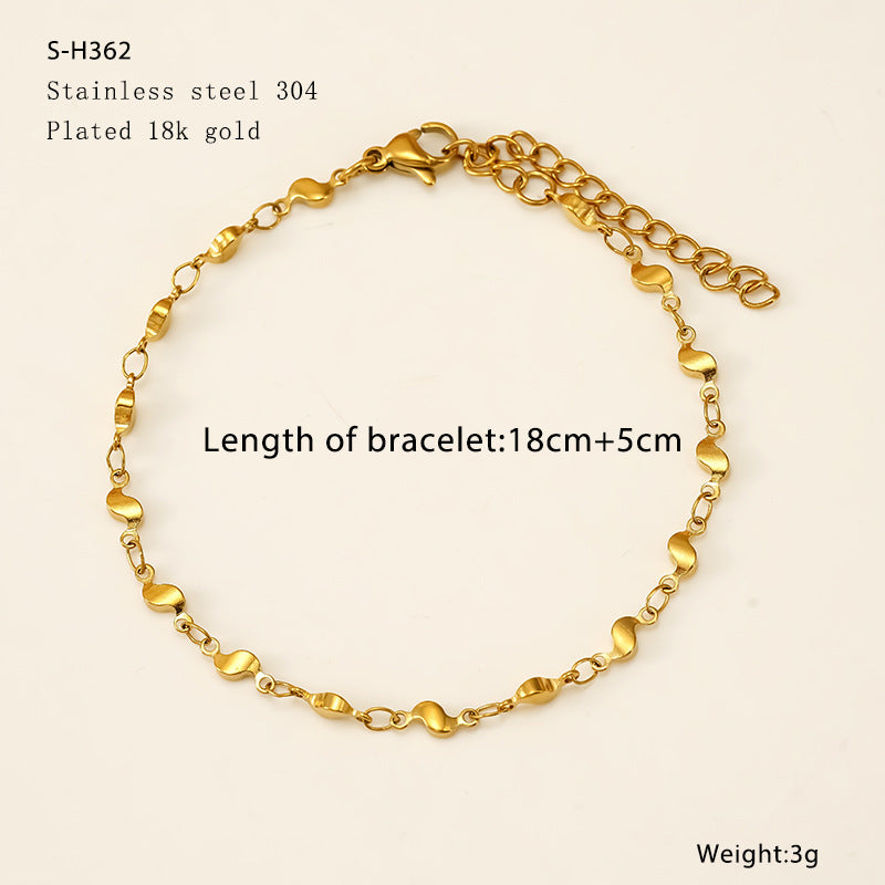 Wholesale Stainless Steel  Electroplated Color-Preserving Bracelet