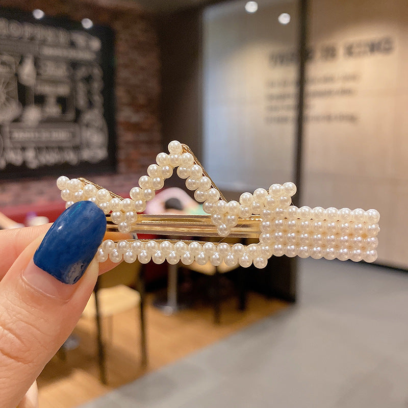 Wholesale Cute Pearl Rhinestone Retro Alloy Hairpins