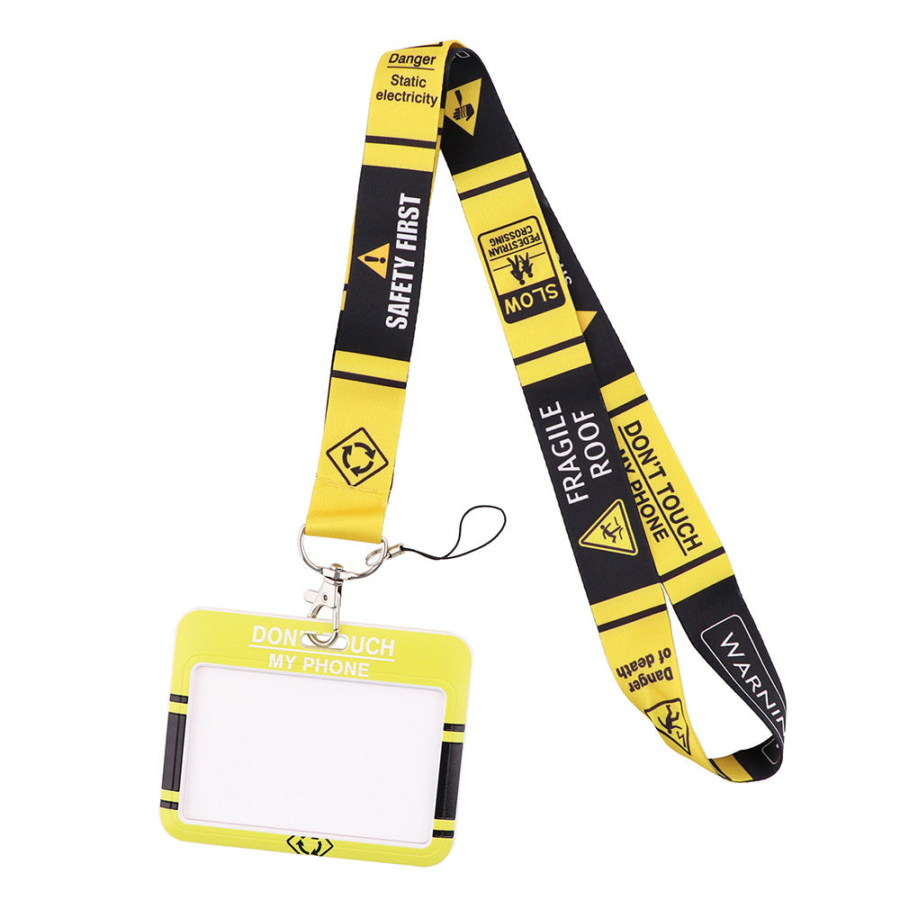 Wholesale Leopard Print Album Smiley Polyester Badge Lanyard
