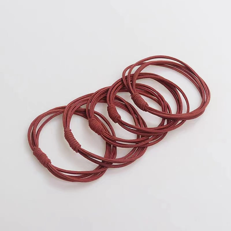 Wholesale Rubber Band High Elasticity, Durable Black, No Damage To Hair, Meatballs Hair Scrunchies